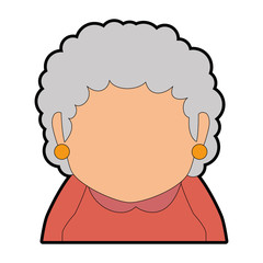 cute grandmother avatar character vector illustration design