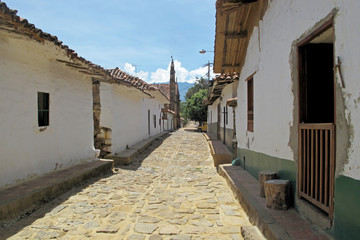 Old colonial town of Barichara, Santander, Colombia, South America