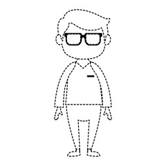 cute father avatar character vector illustration design