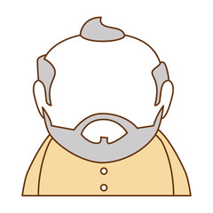 cute grandfather avatar character vector illustration design