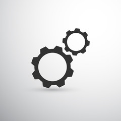 Black two gears icon