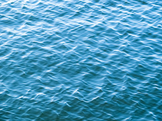 Strong ripples blue water