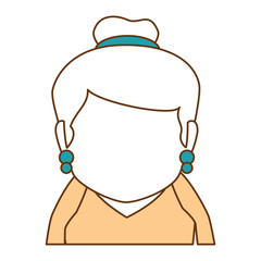 cute grandmother avatar character vector illustration design