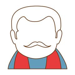 cute grandfather avatar character vector illustration design
