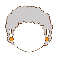 cute grandmother head avatar character vector illustration design