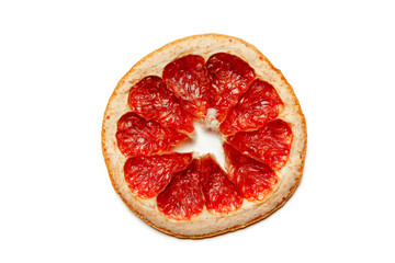 dried citrus fruit isolated on white