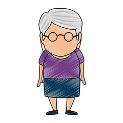 cute grandmother avatar character vector illustration design