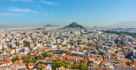 Zelfklevend Fotobehang Panoramic view of Athens city © Roman Sigaev