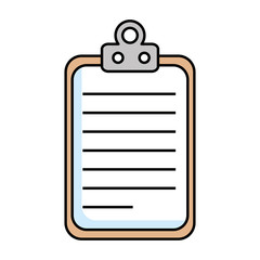 paper clipboard isolated icon vector illustration design