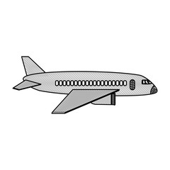 Airplane jet isolated icon vector illustration graphic design