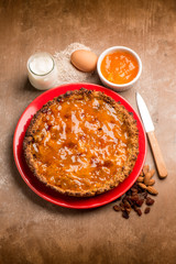 home made cake with marmalade