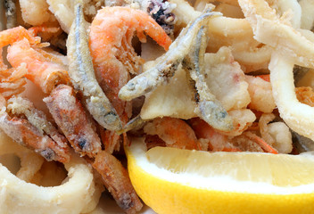 fried fish at the takeaway restaurant
