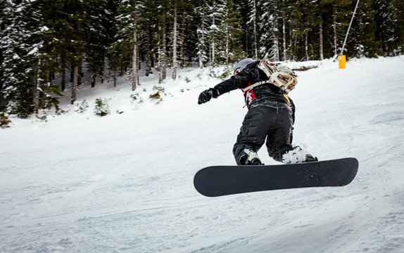 Snowboarder Jumping