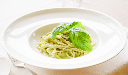 italian pasta with pesto