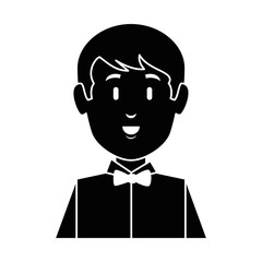 restaurant waiter avatar character vector illustration design
