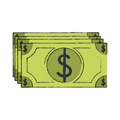 Money bills isolated icon vector illustration graphic design