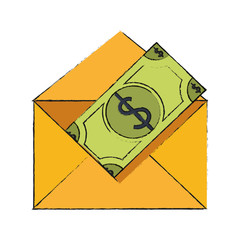 Money envelope symbol icon vector illustration graphic design