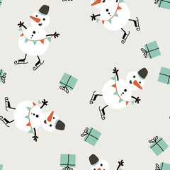 Simple christmas seamless pattern.
