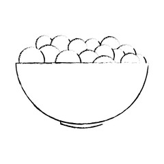 bowl with fresh grapes vector illustration design
