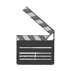 Movie clapboard isolated icon vector illustration graphic design