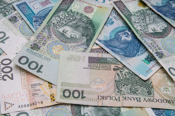 Fototapeta na wymiar Polskie banknoty