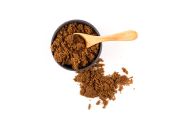 Brown sugar on white