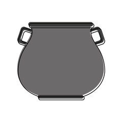 Pot with coins icon vector illustration graphic design
