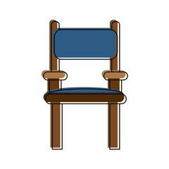 Director wooden chair icon vector illustration graphic design