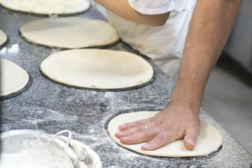 Pizza Art. The process of making pizza