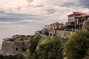 Fototapeta na wymiar Ulcinj Montenegro October 2017. The old fortress, the view from the top