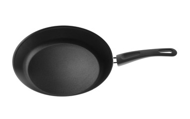 Frying pan on white background