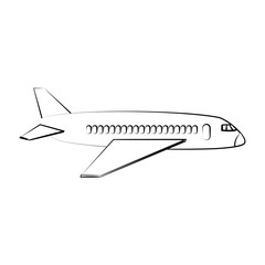 Airplane jet isolated icon vector illustration graphic design