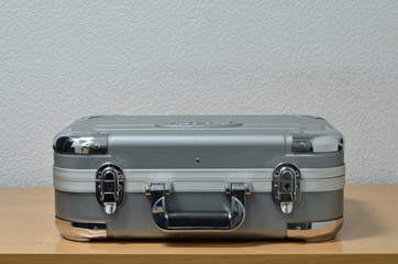 steel case on table