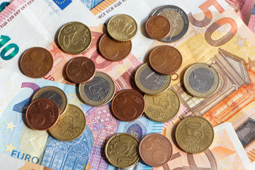 Pièces et billets en euros
