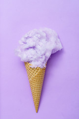 cotton candy with sugar sprinkles