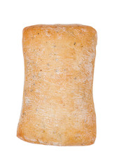 Fresh breakfast bread roll isolated on white