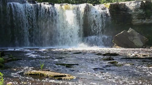 Estonian waterfall Keila Joa in Municipality of Harju County