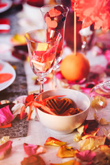 table romantic Valentines day