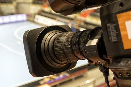 TV camera for broadcast Handball.