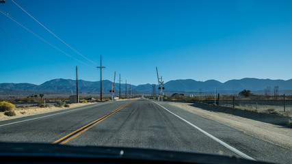 California desert from the car