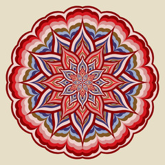 Decorative floral ornament in East style. Mandala.
