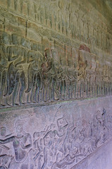 アンコールワット回廊のレリーフ