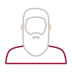 santa claus icon over white background vector illustration