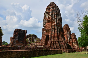 RUINE D'AYUTTHAYA ANCIENNE CAPITALE DU SIAM THAÏLANDE 