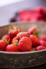 Strawberries in still container