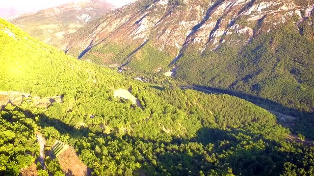 Aerial view of Castellane valley