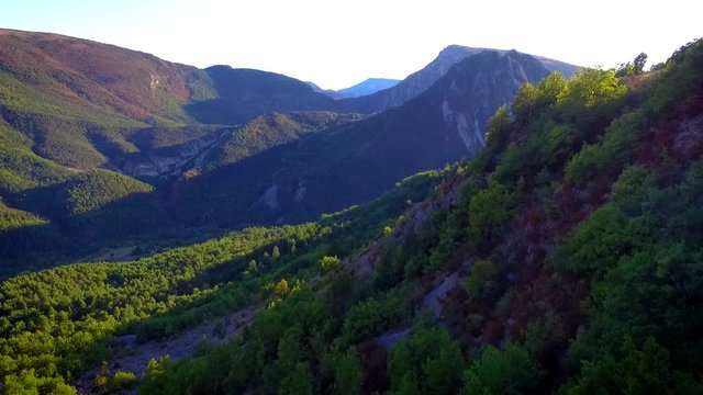 Drone view of Castellane valley
