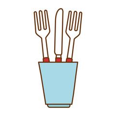 glass with cutlery icon vector illustration design