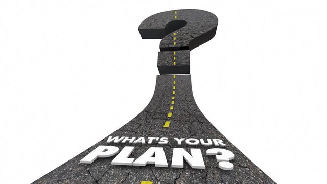 Whats Your Plan Road Goal Objective Driving Forward 3d Animation