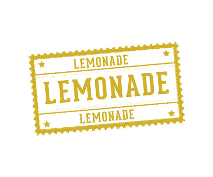 lemonade sign label stamp